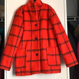 Red and black coat girls